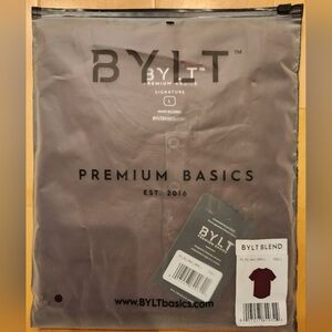 BYLT Short Sleeve Maroon Henley (size - L)